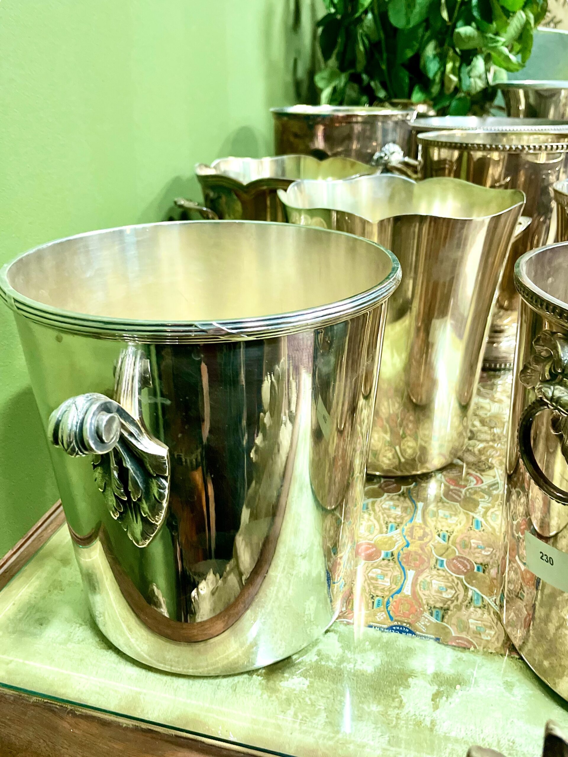 Elegant Silver-Plated Champagne Bucket by Ercuis, France