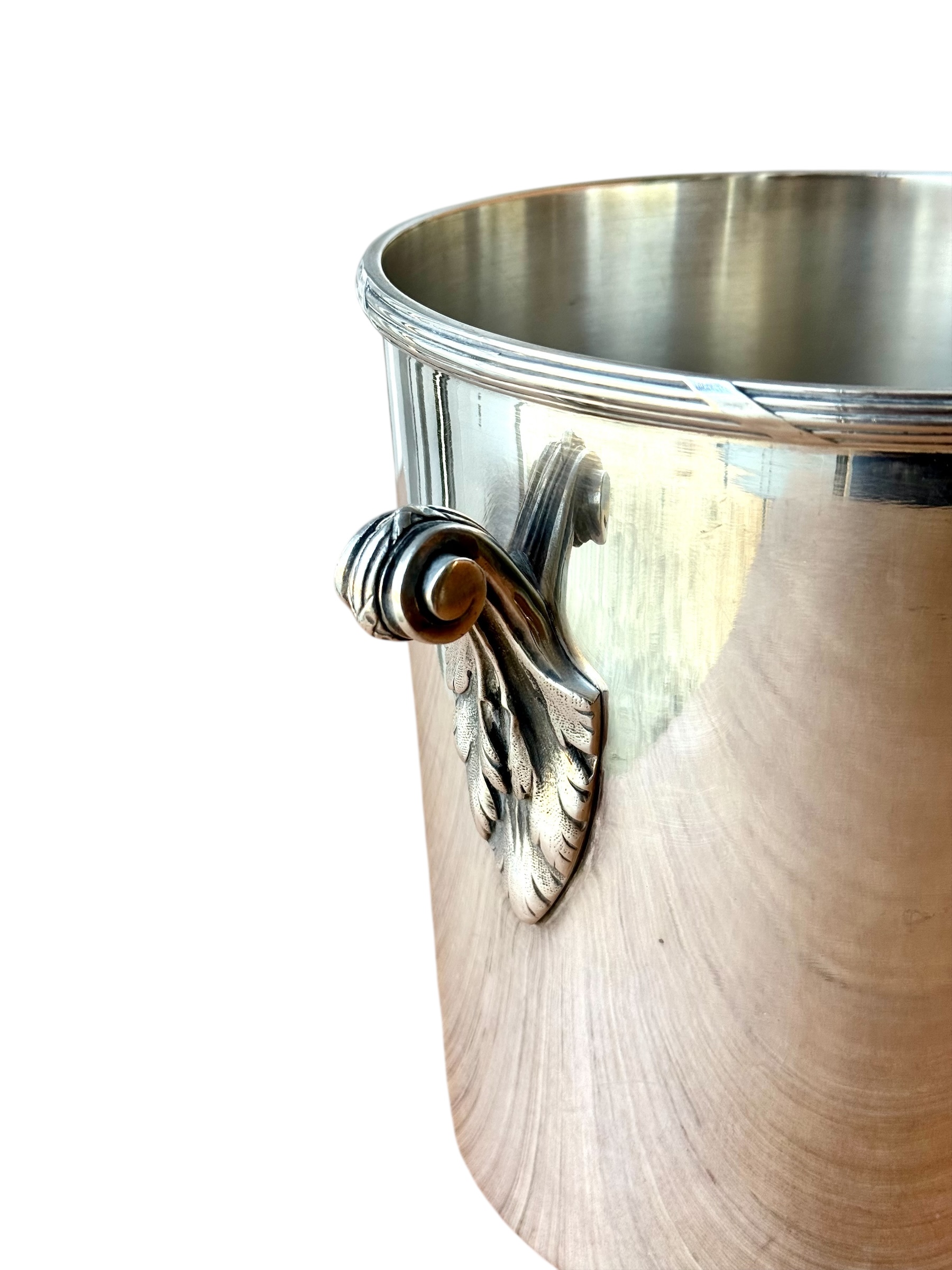 Elegant Silver-Plated Champagne Bucket by Ercuis, France