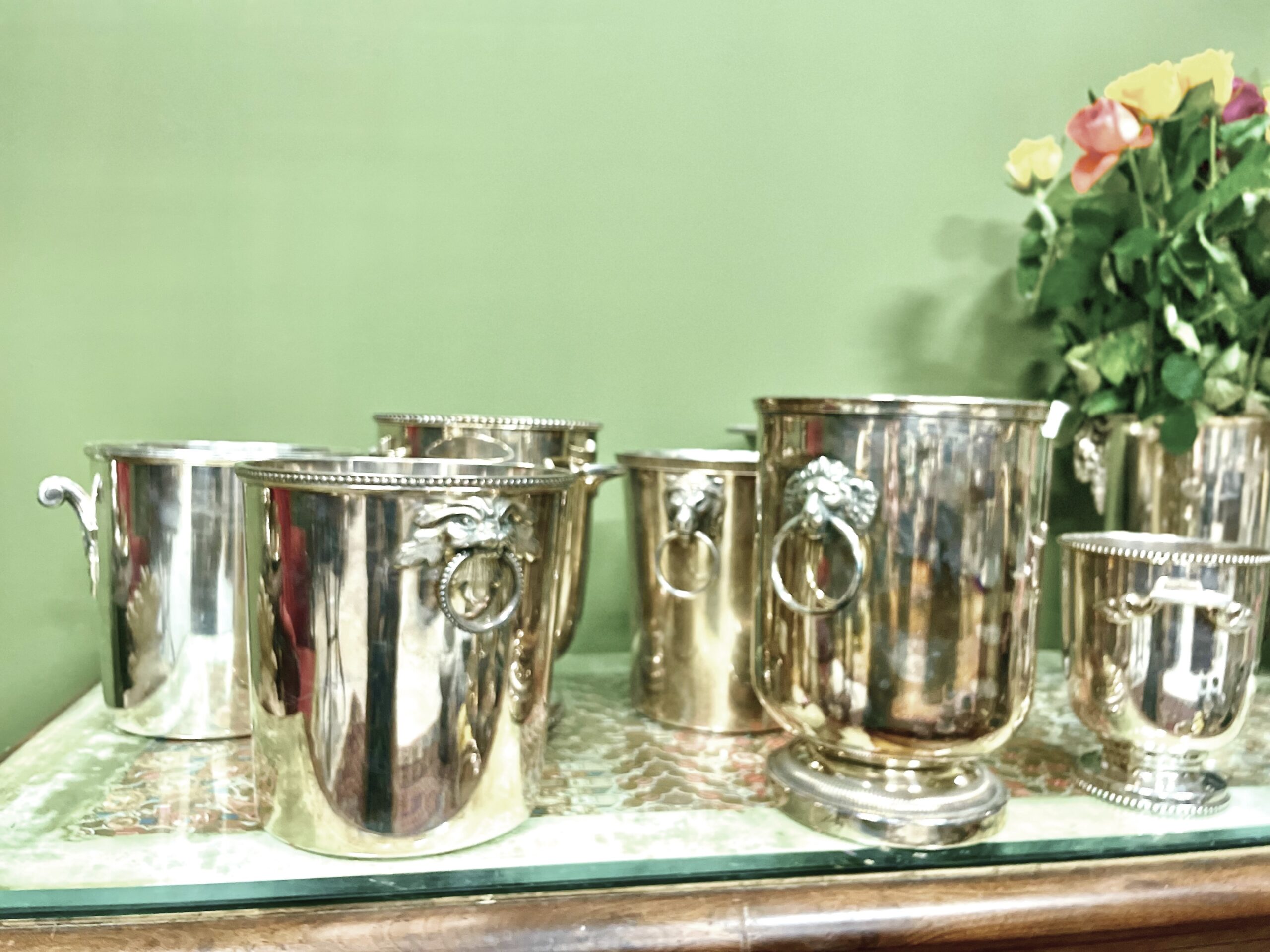 Elegant Silver-Plated Champagne Bucket by Ercuis, France