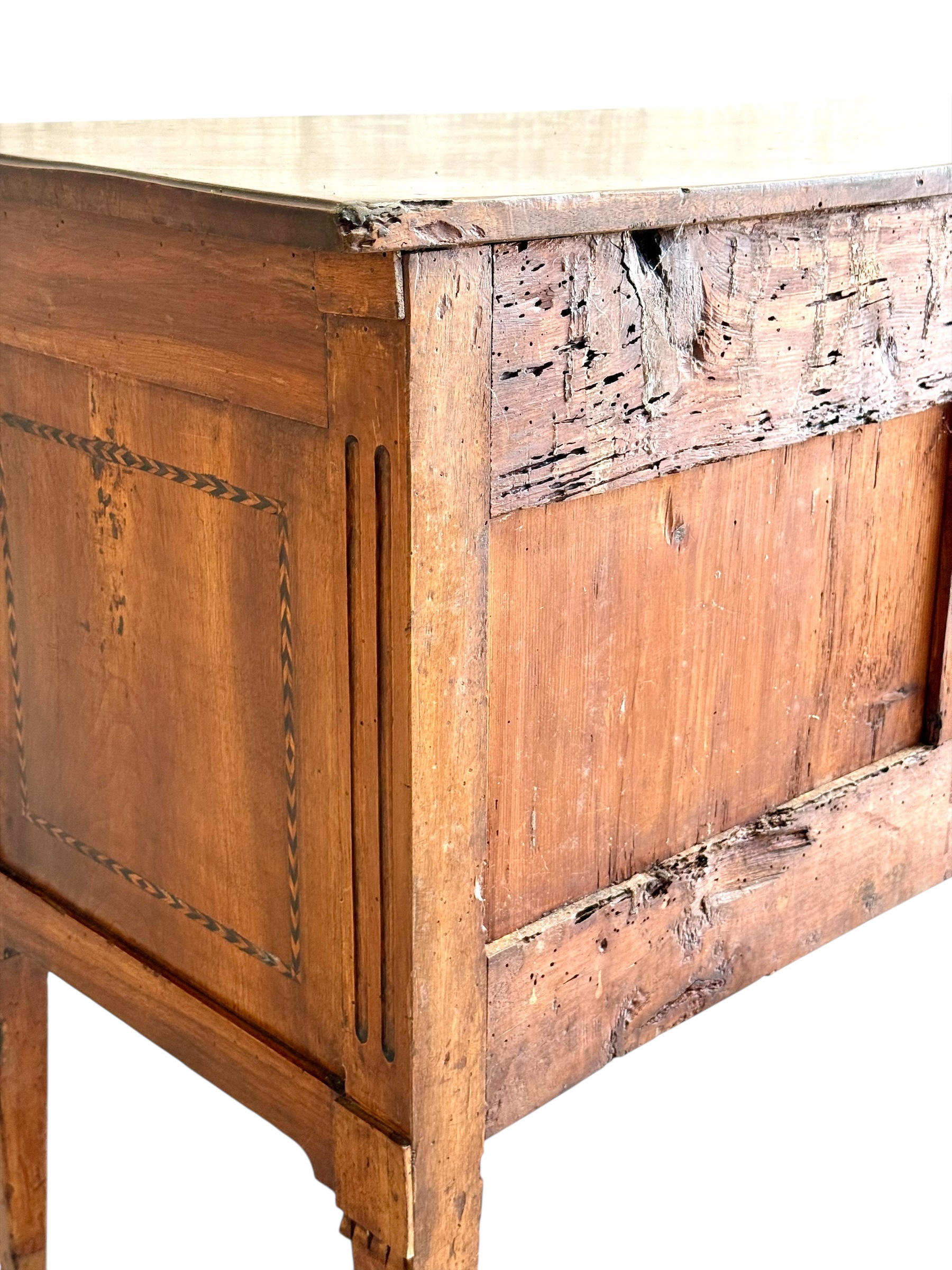 Louis XVI Period Marquetry Inlaid Cherrywood Commode, Late 18th Century