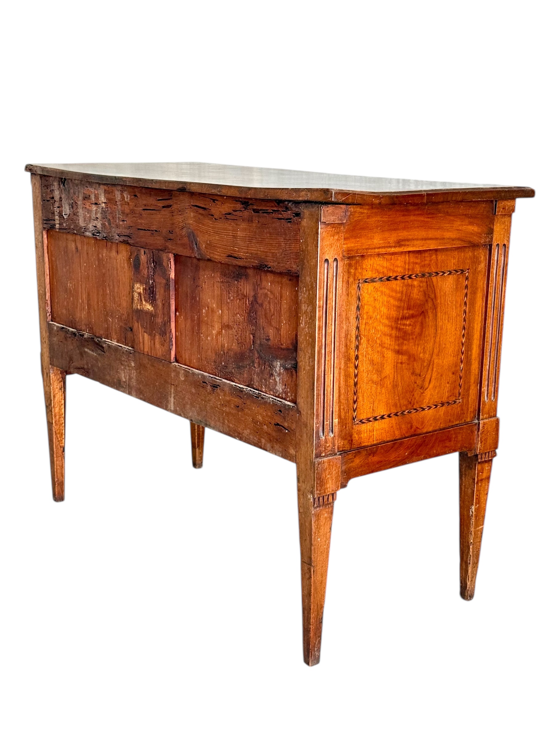 Louis XVI Period Marquetry Inlaid Cherrywood Commode, Late 18th Century