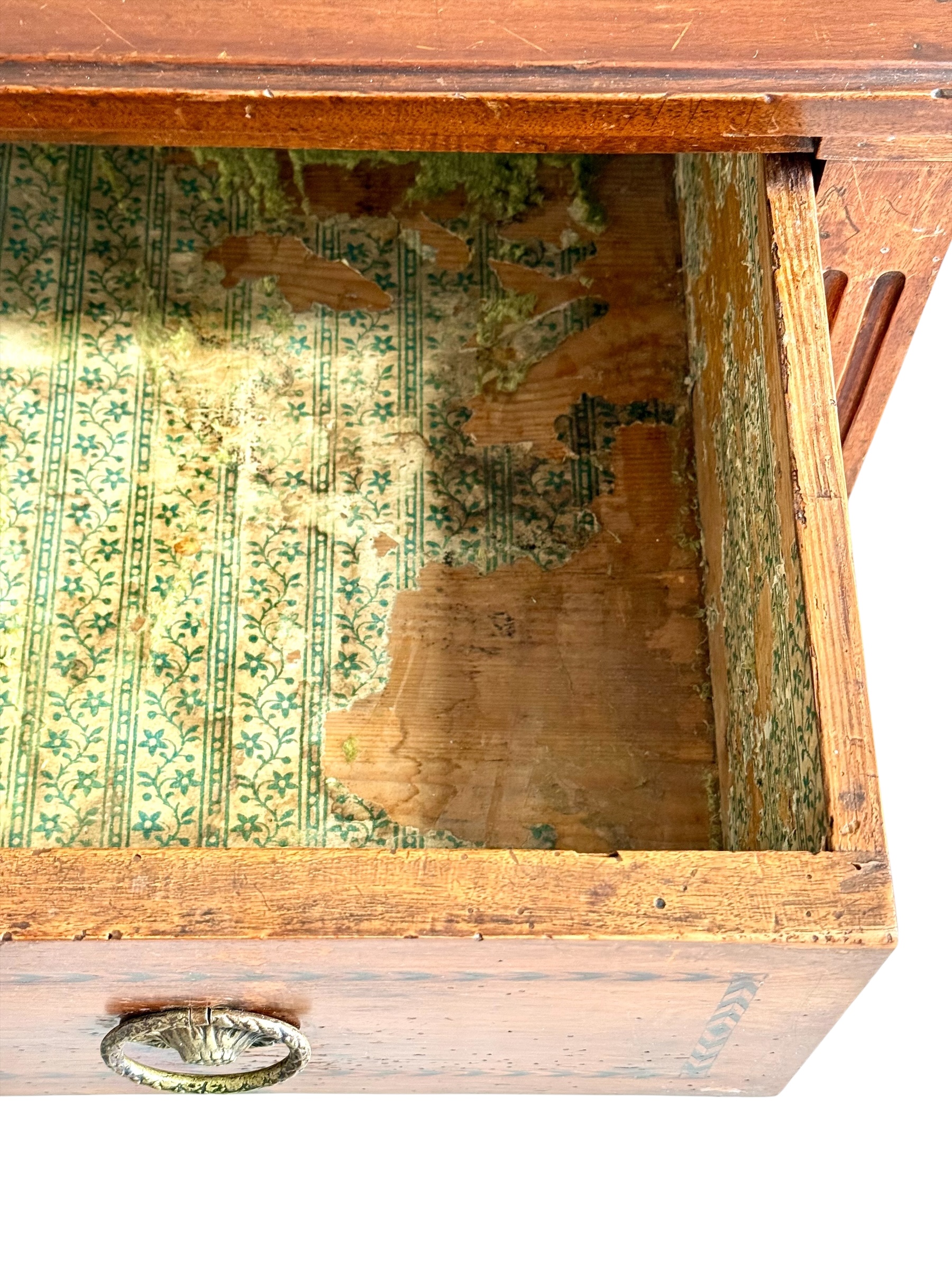 Louis XVI Period Marquetry Inlaid Cherrywood Commode, Late 18th Century