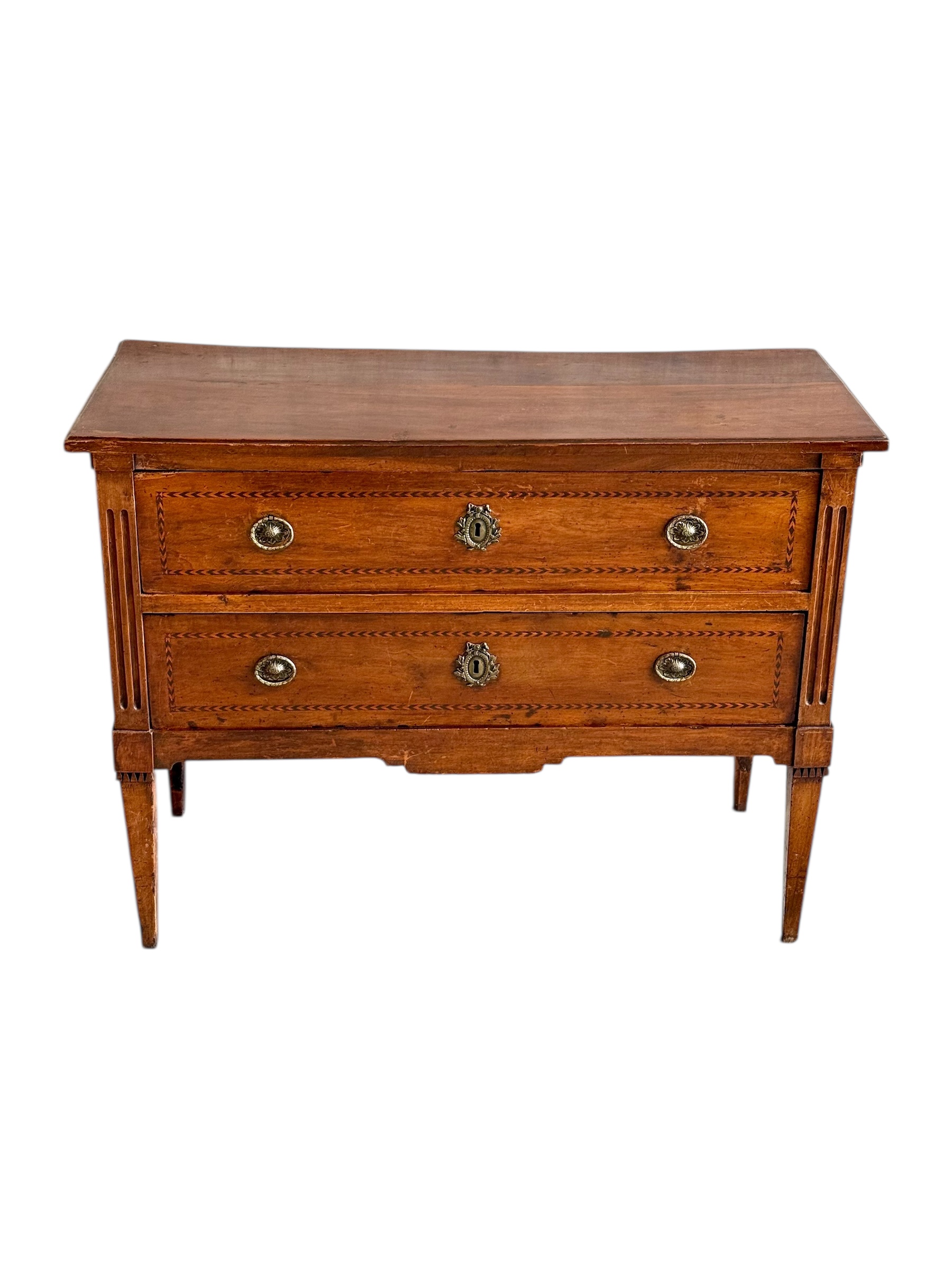 Louis XVI Period Marquetry Inlaid Cherrywood Commode, Late 18th Century - Image 24