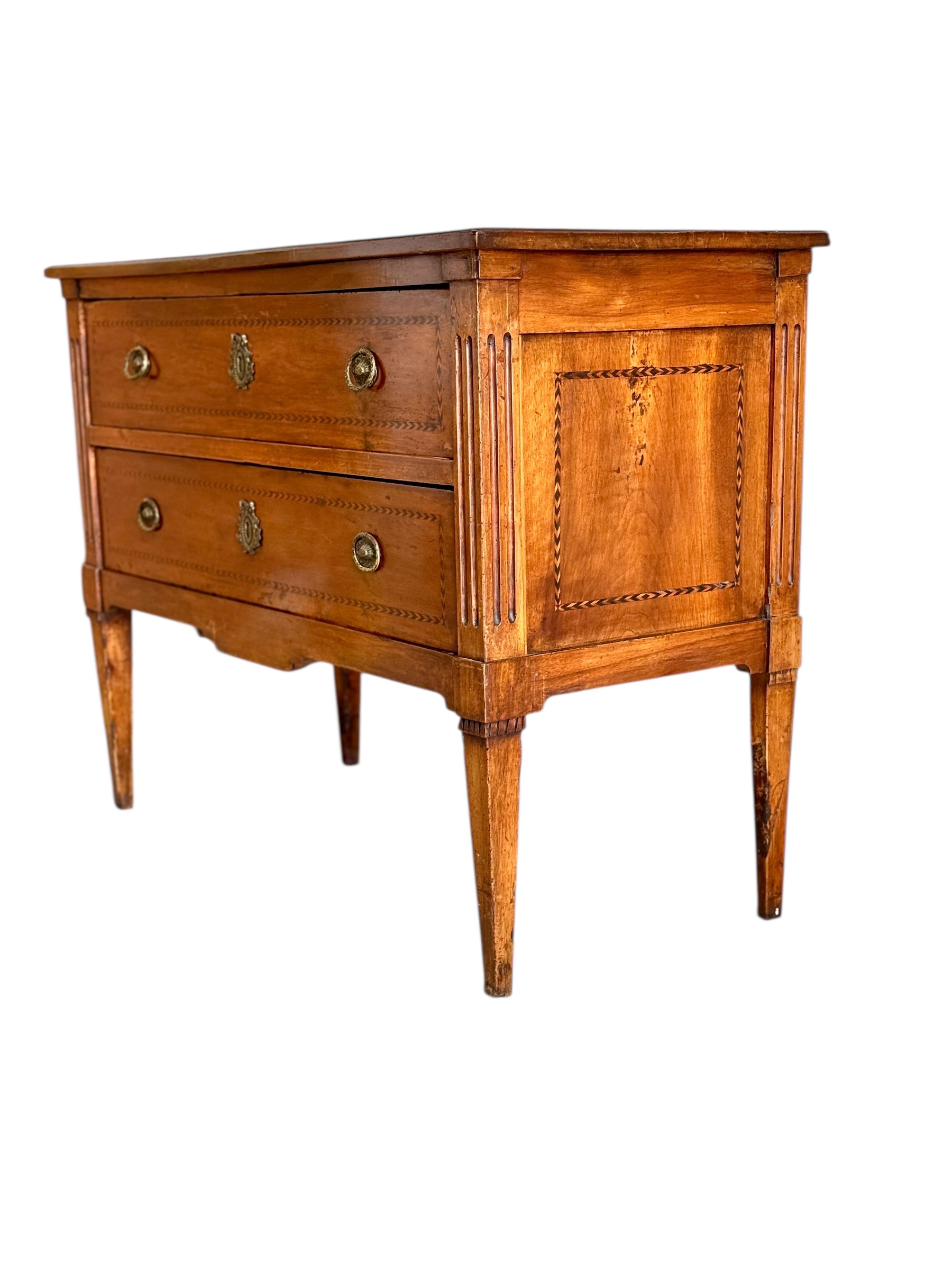 Louis XVI Period Marquetry Inlaid Cherrywood Commode, Late 18th Century - Image 7
