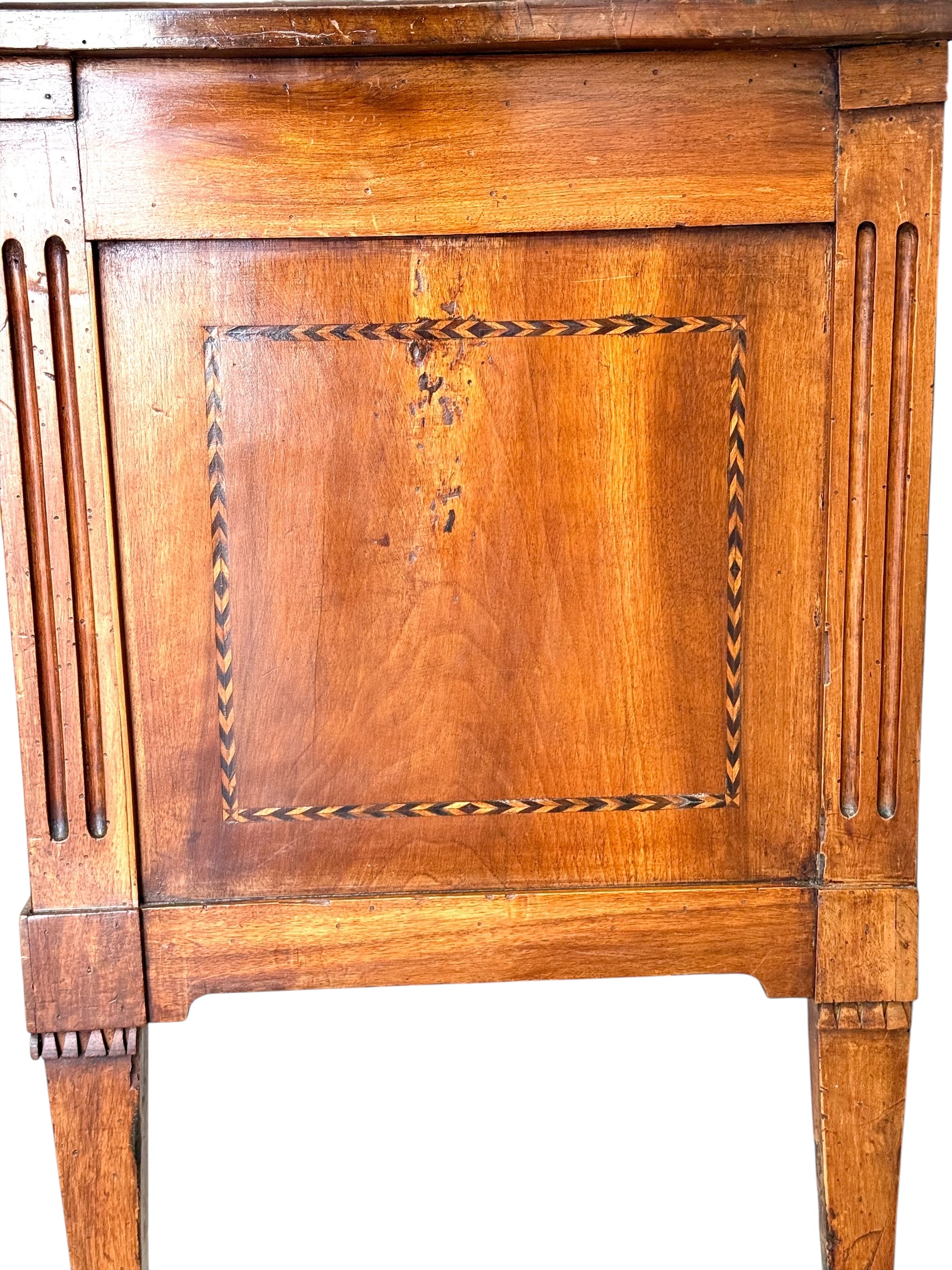 Louis XVI Period Marquetry Inlaid Cherrywood Commode, Late 18th Century