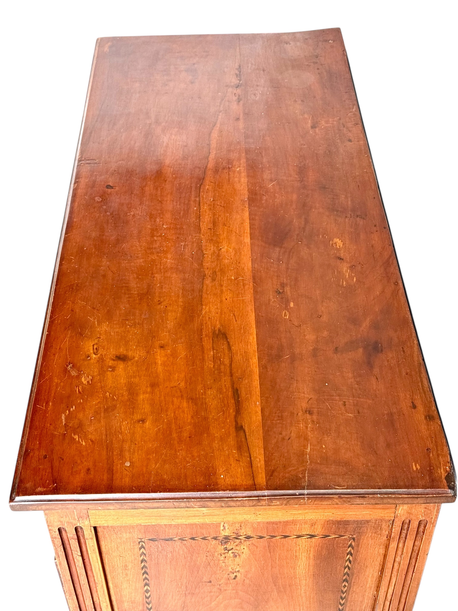 Louis XVI Period Marquetry Inlaid Cherrywood Commode, Late 18th Century