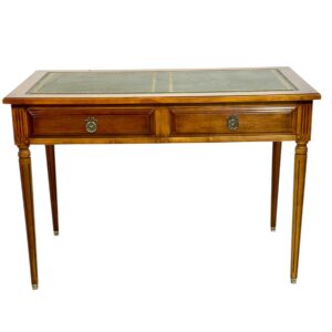 Louis XVI Style Writing Desk with Green Leather Top, circa 1950s