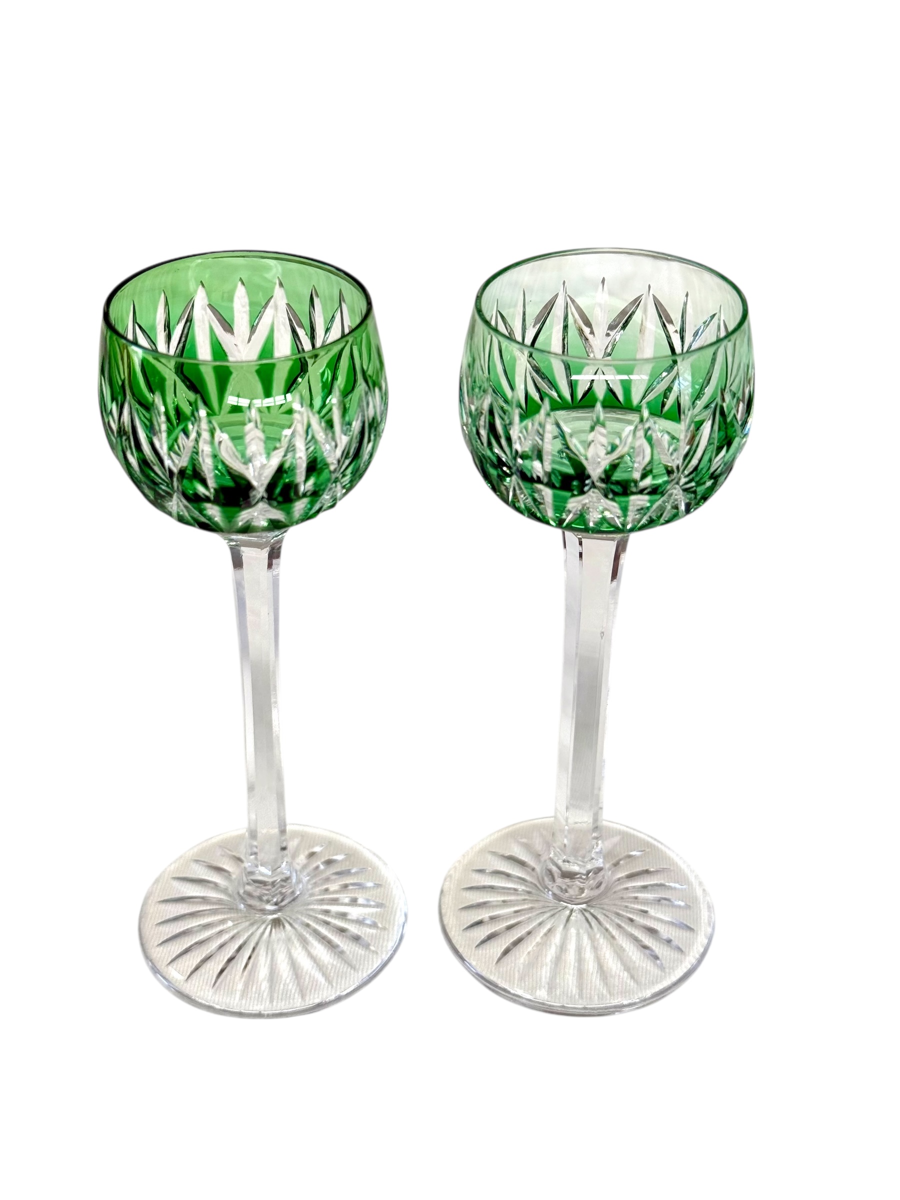 Set of 6 Saint-Louis Crystal Liqueur Glasses, France, Mid-20th Century