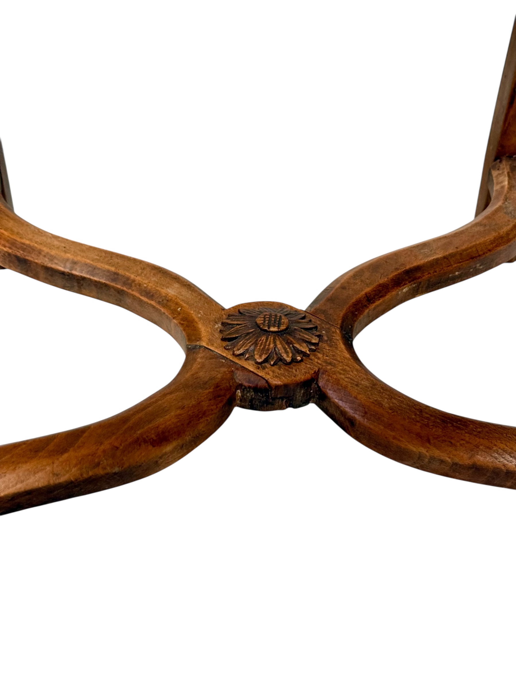 Set of Four 19th Century Louis XV Style Walnut Chairs with Cane Seats - Image 4