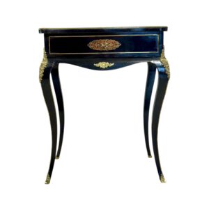 19th Century French Ebonized Vanity Table with Gilt Bronze Mounts