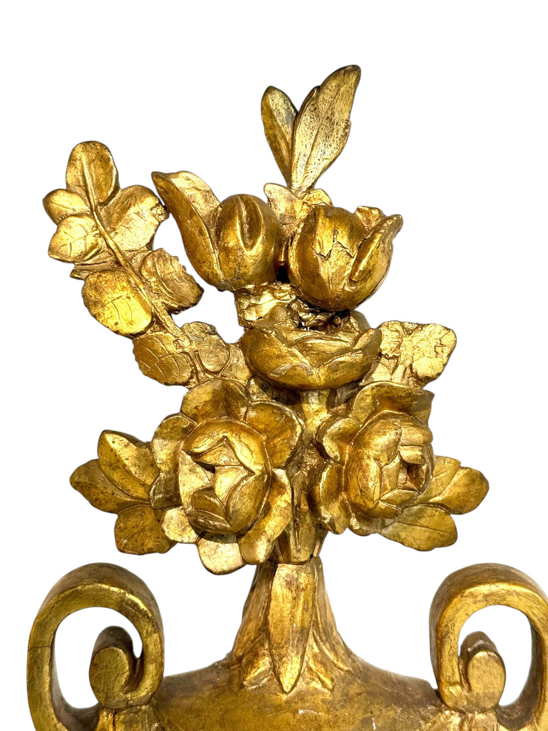 19th Century Louis XVI Giltwood Demi-Lune Console with Carrara Marble Top