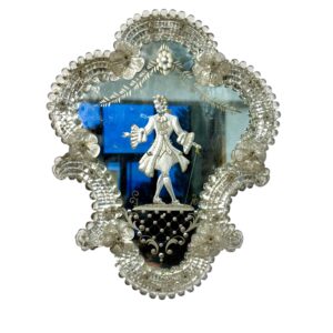 19th Century Venetian Mirror with Refined Etched Decoration