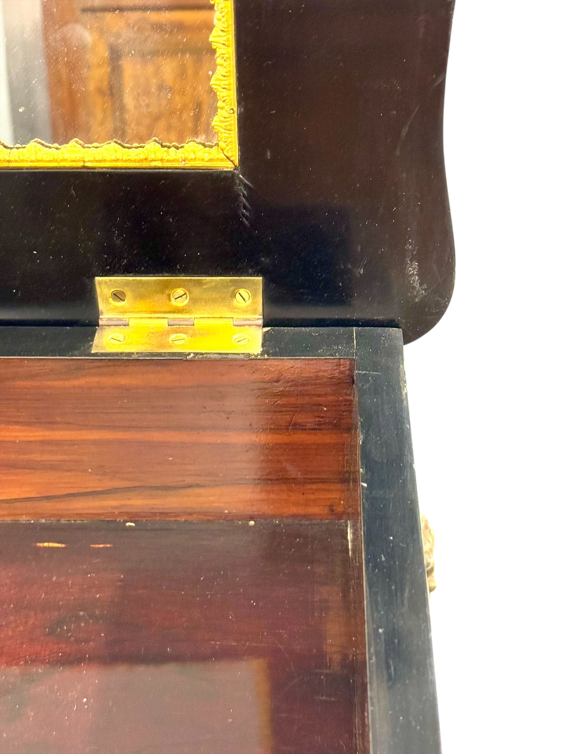 19th Century French Ebonized Vanity Table with Gilt Bronze Mounts